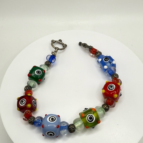 Artisan Glass Beaded Bracelet - Picture 1 of 3